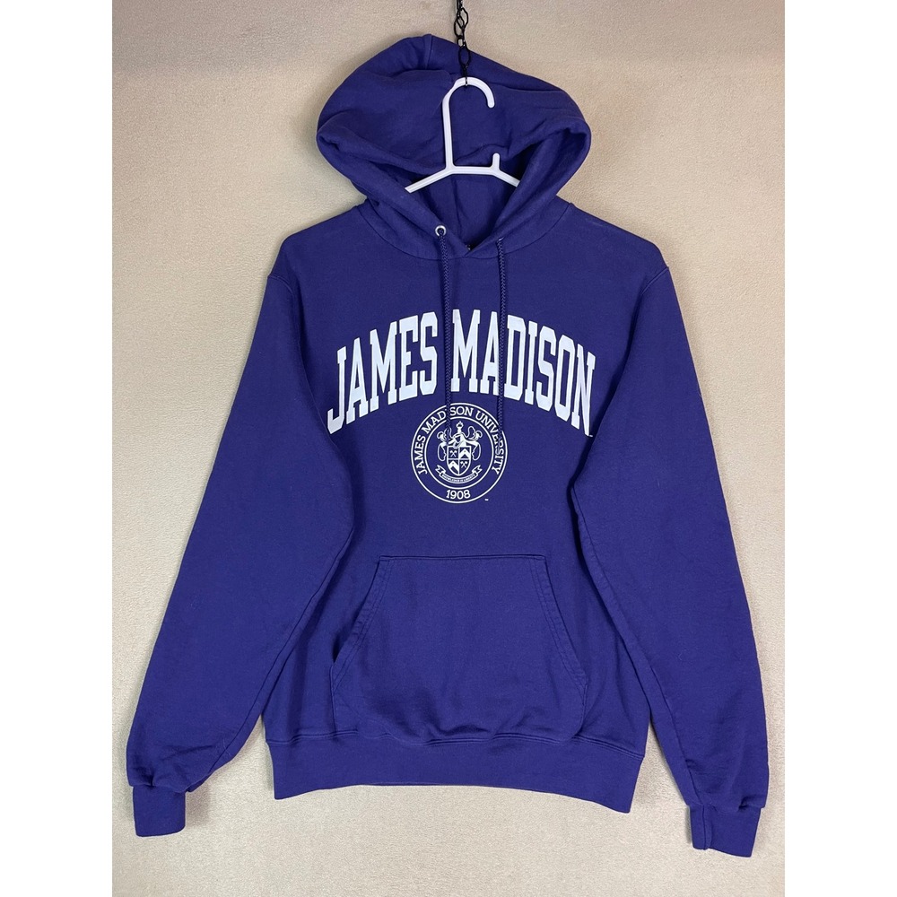 Champion James Madison University JMU Purple Hoodie Pullover Sweatshirt Size S